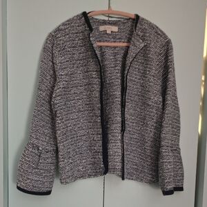 LOFT Monochrome Tweed Jacket